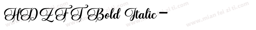HDZFT Bold Italic字体转换